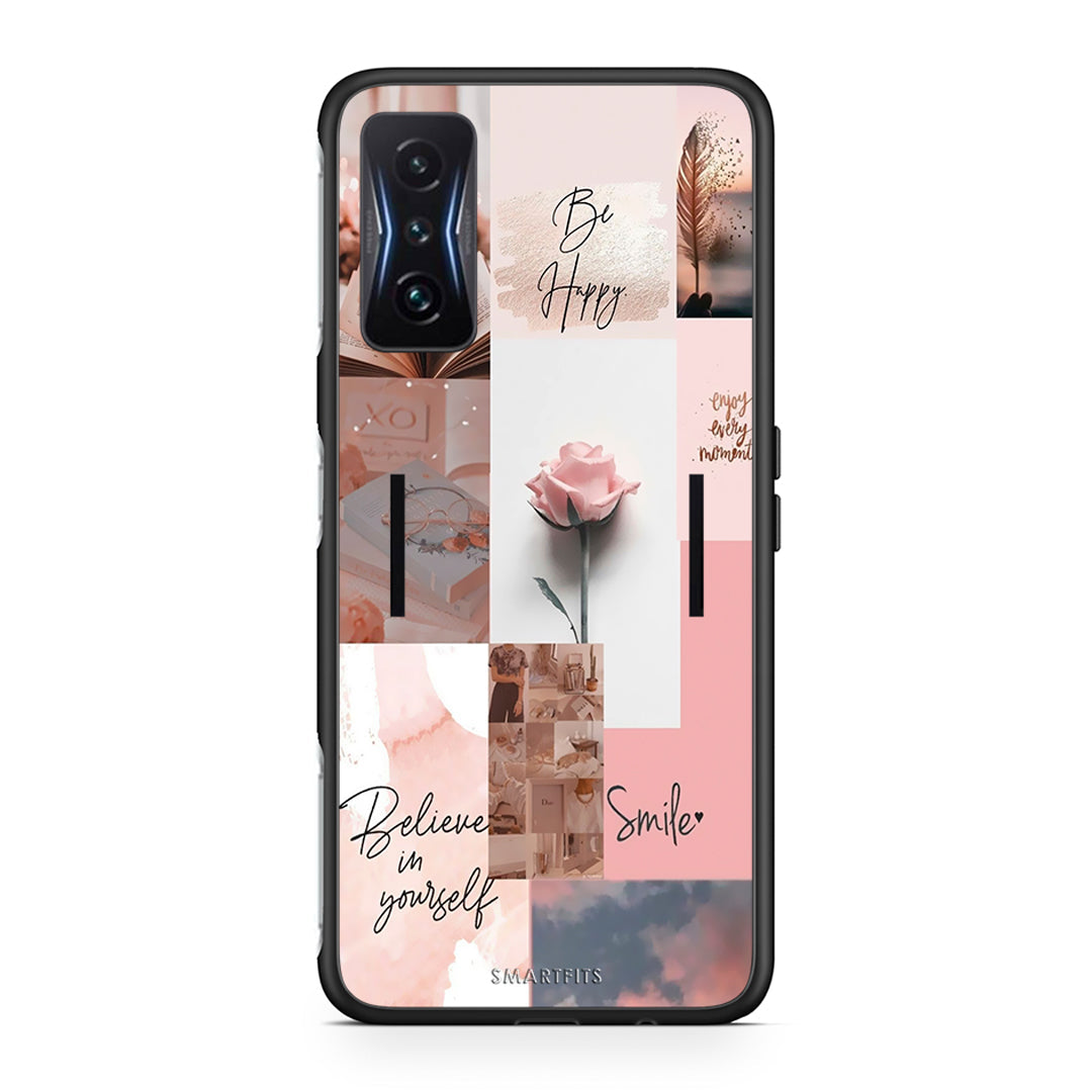Xiaomi Poco F4 GT Aesthetic Collage θήκη από τη Smartfits με σχέδιο στο πίσω μέρος και μαύρο περίβλημα | Smartphone case with colorful back and black bezels by Smartfits