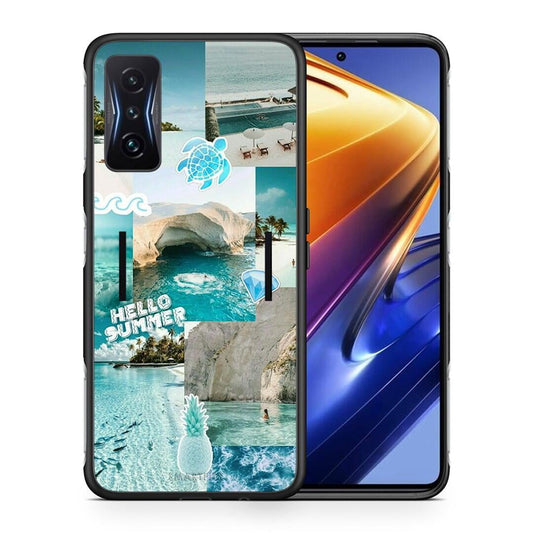 Θήκη Xiaomi Poco F4 GT Aesthetic Summer από τη Smartfits με σχέδιο στο πίσω μέρος και μαύρο περίβλημα | Xiaomi Poco F4 GT Aesthetic Summer case with colorful back and black bezels