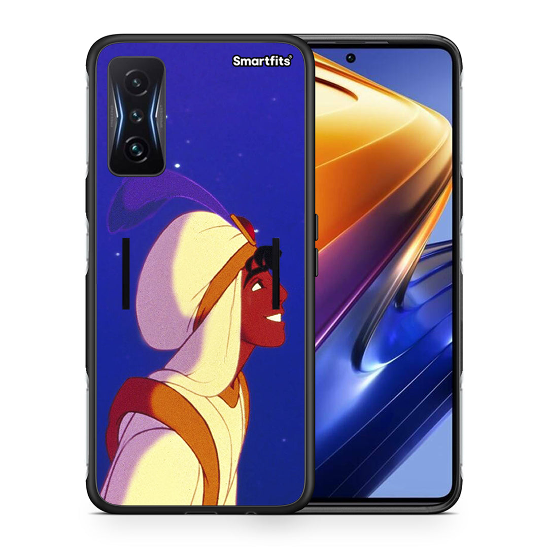 Θήκη Xiaomi Poco F4 GT Alladin And Jasmine Love 1 από τη Smartfits με σχέδιο στο πίσω μέρος και μαύρο περίβλημα | Xiaomi Poco F4 GT Alladin And Jasmine Love 1 case with colorful back and black bezels