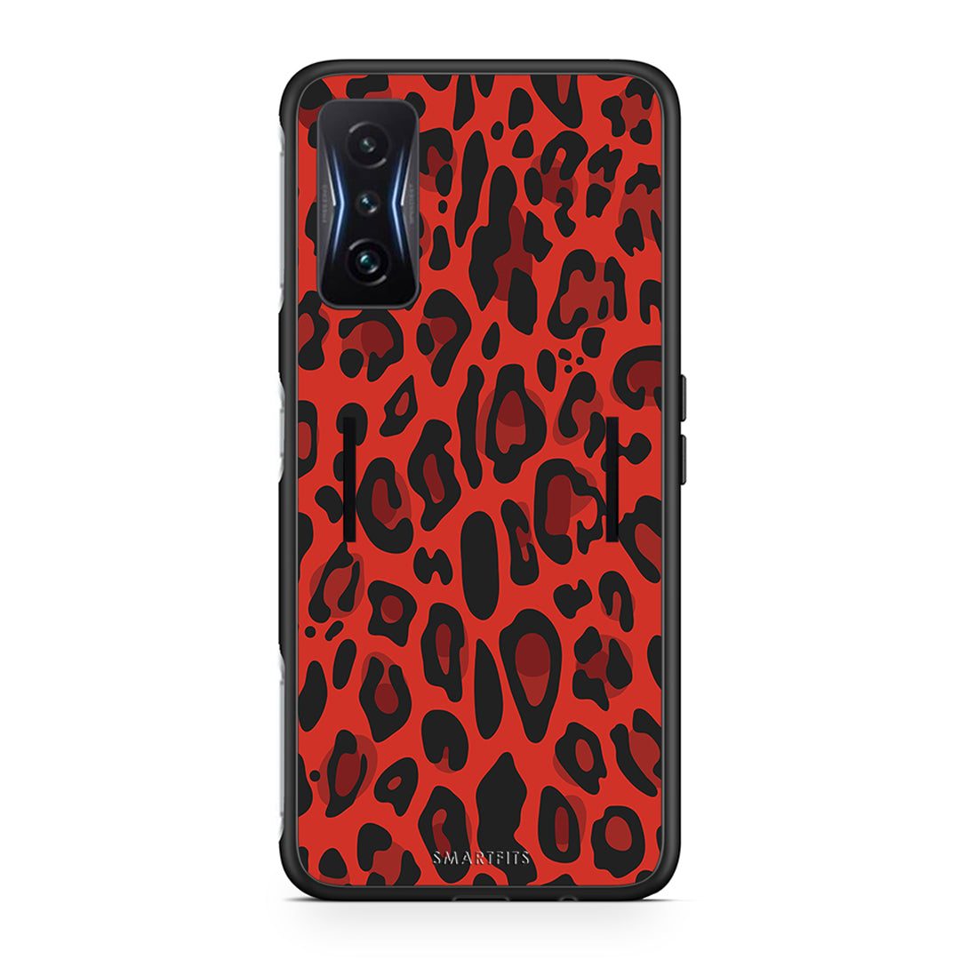 4 - Xiaomi Poco F4 GT Red Leopard Animal case, cover, bumper
