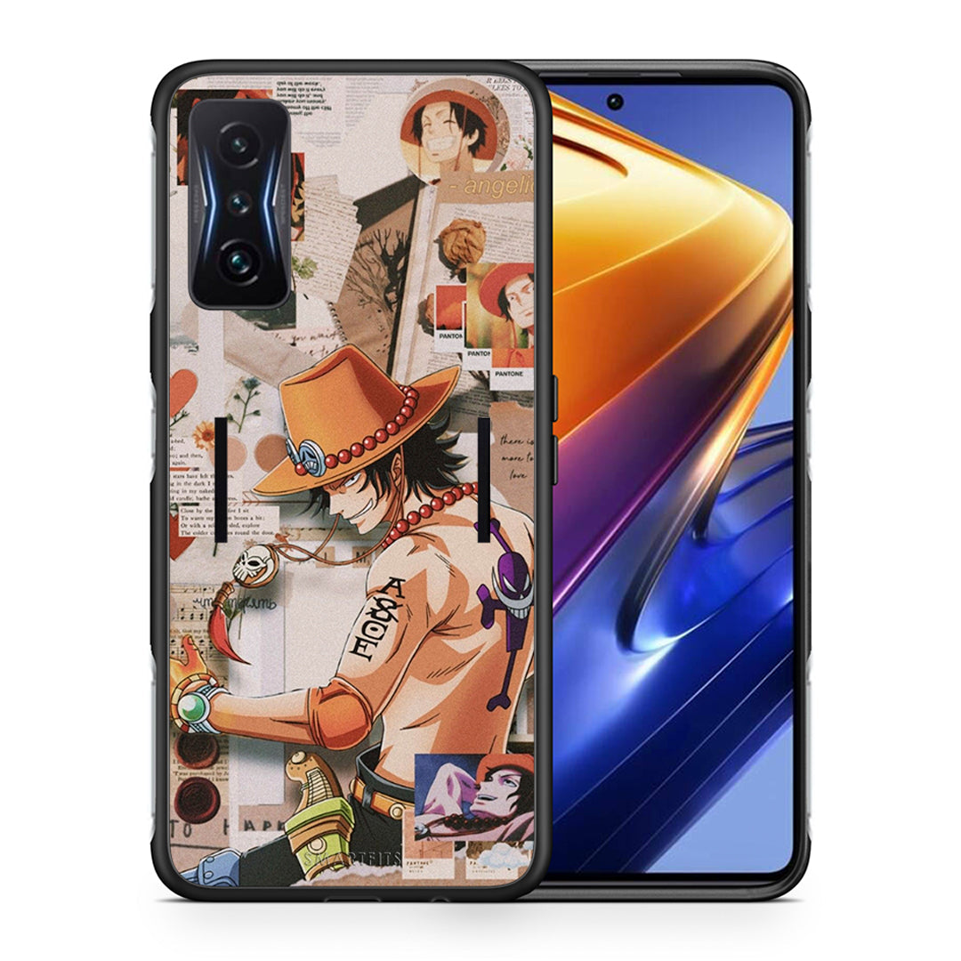 Θήκη Xiaomi Poco F4 GT Anime Collage από τη Smartfits με σχέδιο στο πίσω μέρος και μαύρο περίβλημα | Xiaomi Poco F4 GT Anime Collage case with colorful back and black bezels