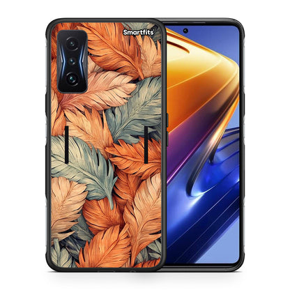 Θήκη Xiaomi Poco F4 GT Autumn Leaves από τη Smartfits με σχέδιο στο πίσω μέρος και μαύρο περίβλημα | Xiaomi Poco F4 GT Autumn Leaves case with colorful back and black bezels