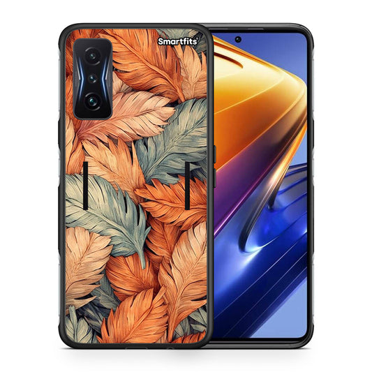 Θήκη Xiaomi Poco F4 GT Autumn Leaves από τη Smartfits με σχέδιο στο πίσω μέρος και μαύρο περίβλημα | Xiaomi Poco F4 GT Autumn Leaves case with colorful back and black bezels