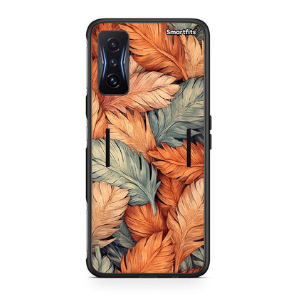 Xiaomi Poco F4 GT Autumn Leaves θήκη από τη Smartfits με σχέδιο στο πίσω μέρος και μαύρο περίβλημα | Smartphone case with colorful back and black bezels by Smartfits