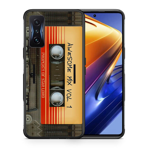 Θήκη Xiaomi Poco F4 GT Awesome Mix από τη Smartfits με σχέδιο στο πίσω μέρος και μαύρο περίβλημα | Xiaomi Poco F4 GT Awesome Mix case with colorful back and black bezels