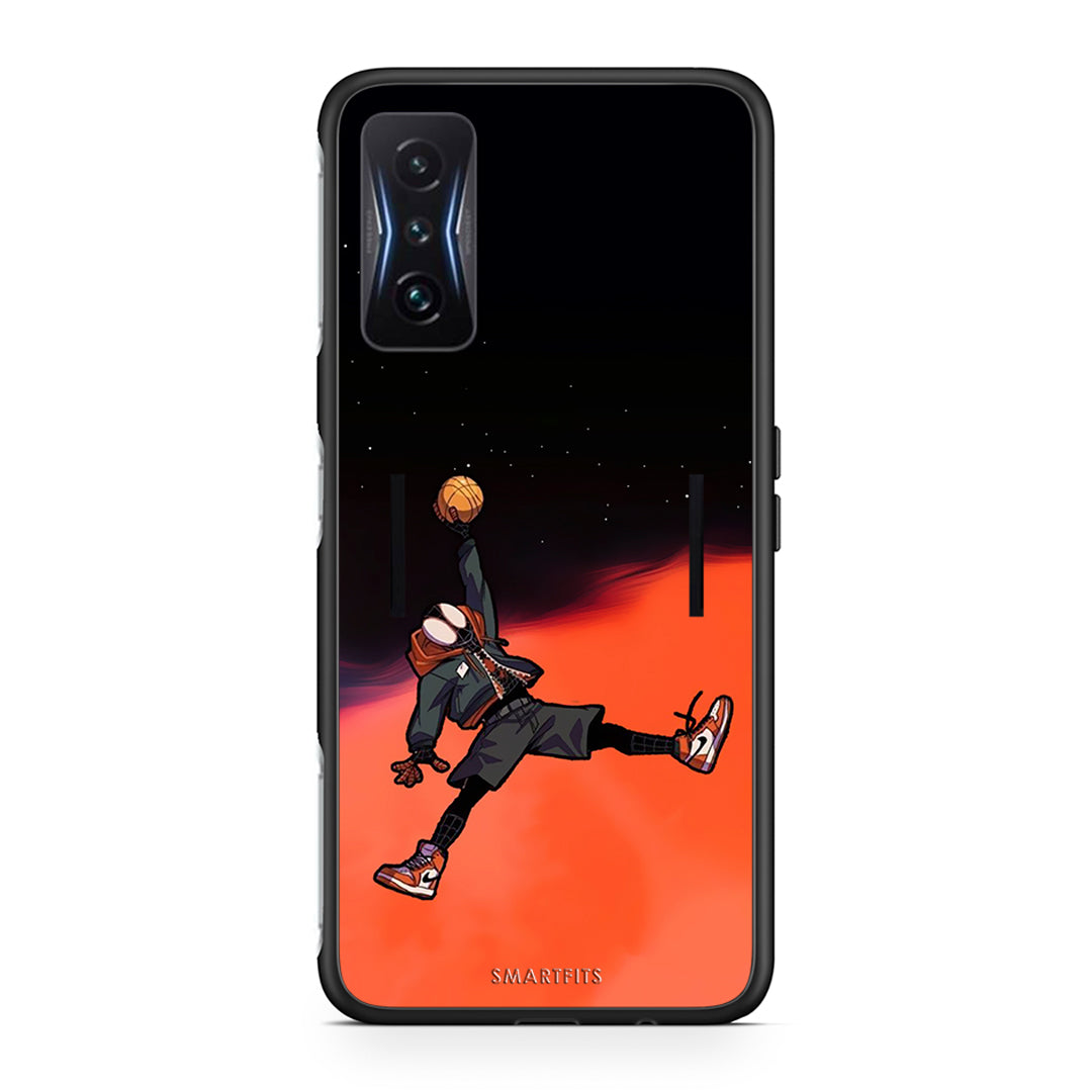 Xiaomi Poco F4 GT Basketball Hero θήκη από τη Smartfits με σχέδιο στο πίσω μέρος και μαύρο περίβλημα | Smartphone case with colorful back and black bezels by Smartfits