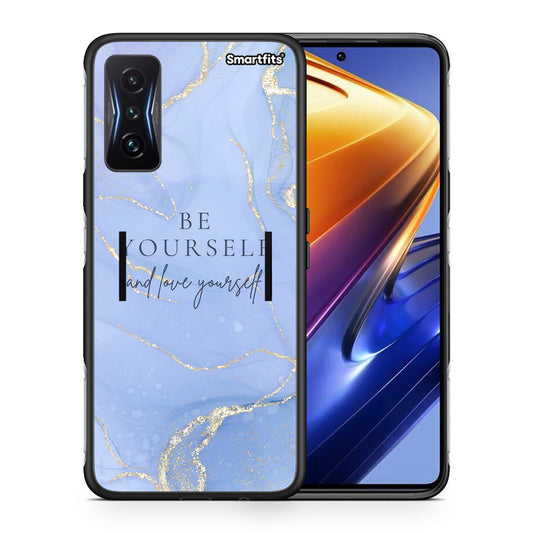 Θήκη Xiaomi Poco F4 GT Be Yourself από τη Smartfits με σχέδιο στο πίσω μέρος και μαύρο περίβλημα | Xiaomi Poco F4 GT Be Yourself case with colorful back and black bezels