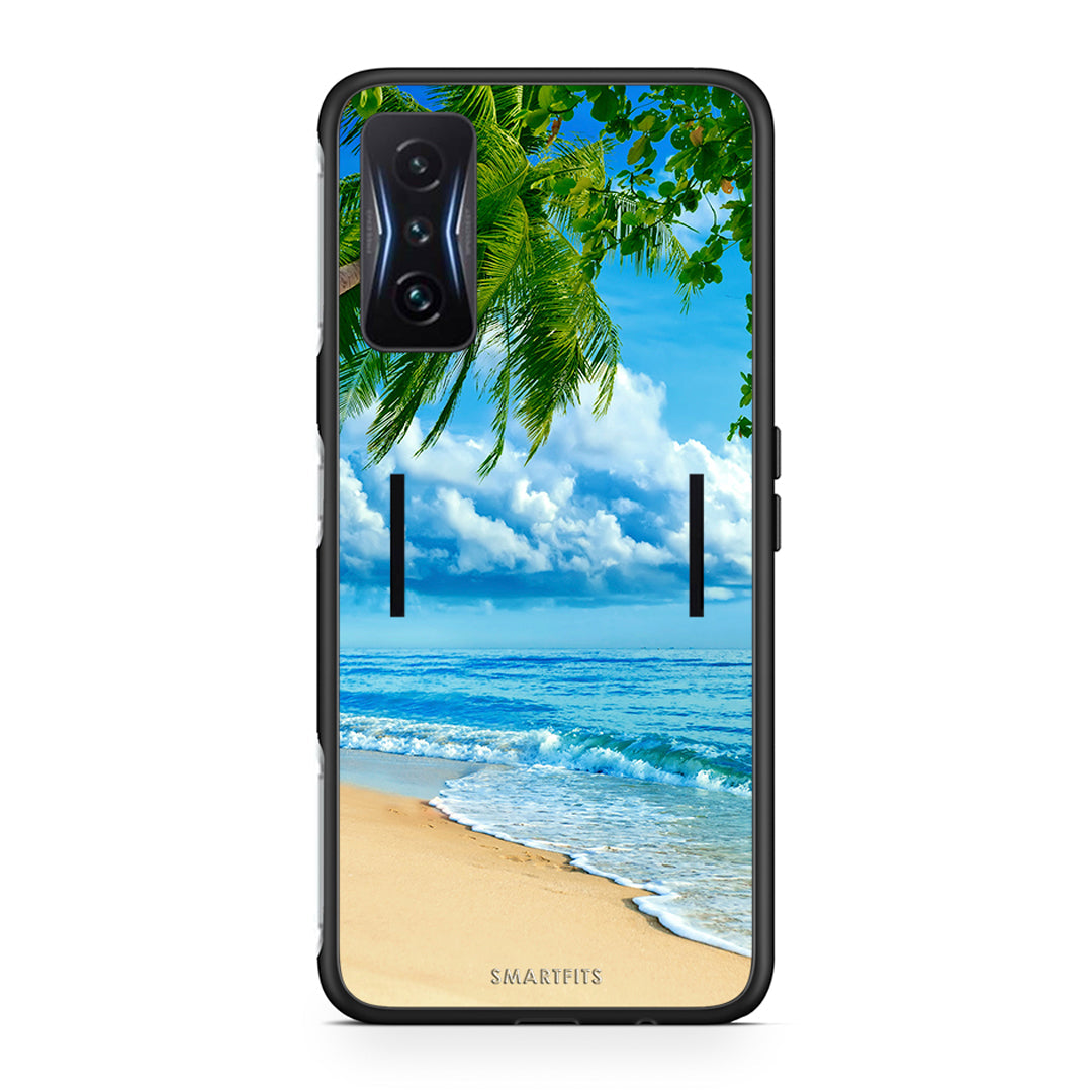 Xiaomi Poco F4 GT Beautiful Beach θήκη από τη Smartfits με σχέδιο στο πίσω μέρος και μαύρο περίβλημα | Smartphone case with colorful back and black bezels by Smartfits
