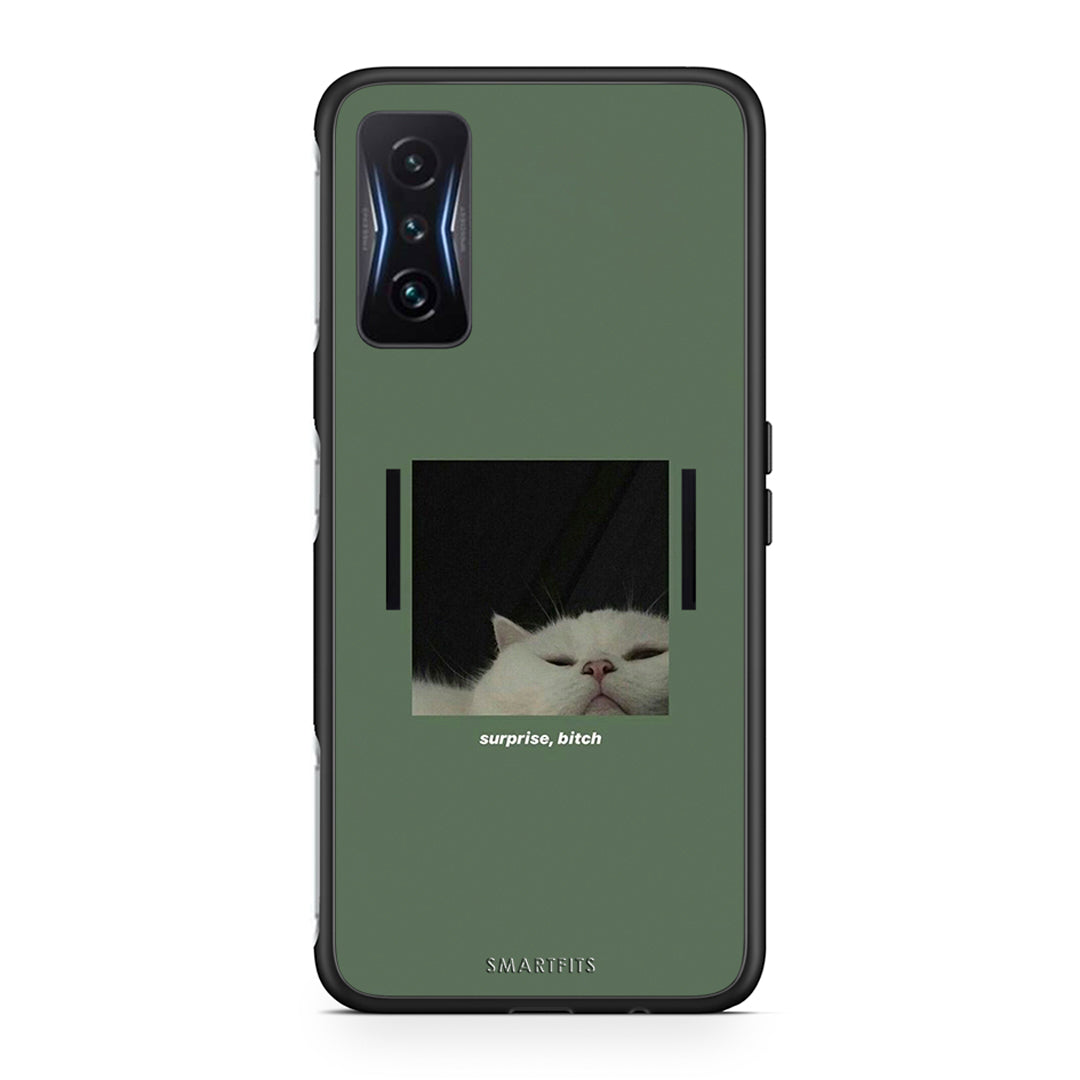 Xiaomi Poco F4 GT Bitch Surprise θήκη από τη Smartfits με σχέδιο στο πίσω μέρος και μαύρο περίβλημα | Smartphone case with colorful back and black bezels by Smartfits