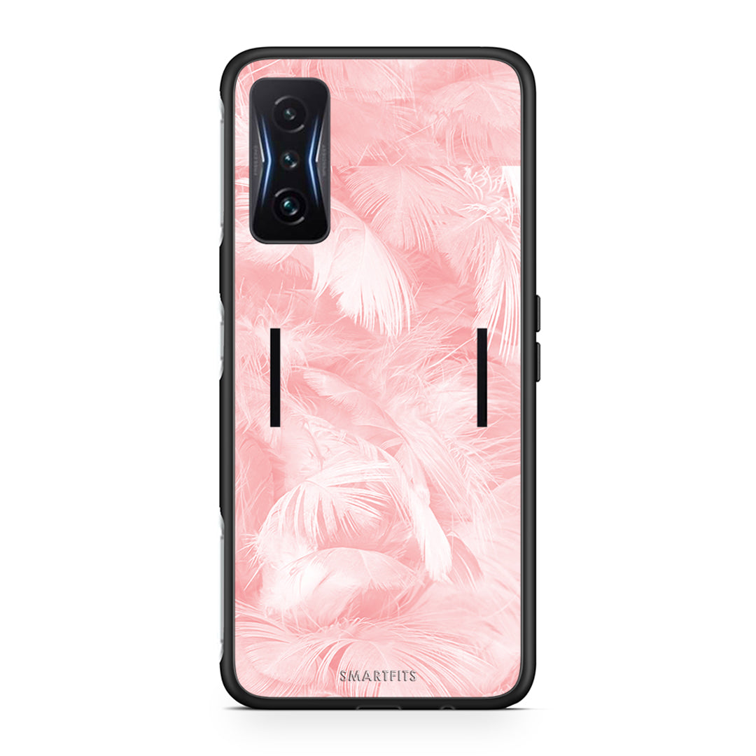 33 - Xiaomi Poco F4 GT Pink Feather Boho case, cover, bumper