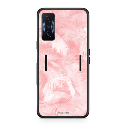 33 - Xiaomi Poco F4 GT Pink Feather Boho case, cover, bumper
