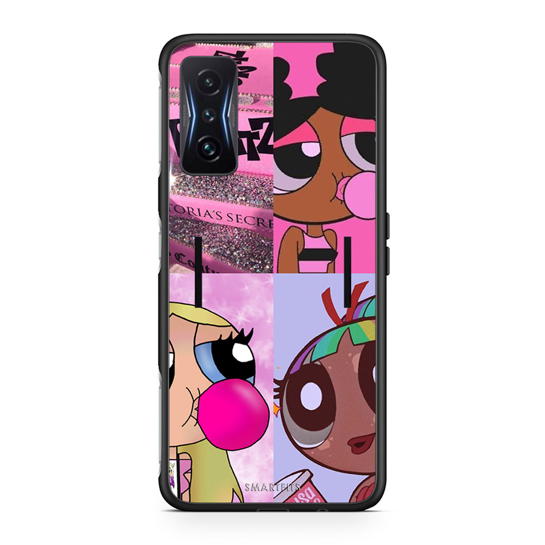 Xiaomi Poco F4 GT Bubble Girls Θήκη Αγίου Βαλεντίνου από τη Smartfits με σχέδιο στο πίσω μέρος και μαύρο περίβλημα | Smartphone case with colorful back and black bezels by Smartfits