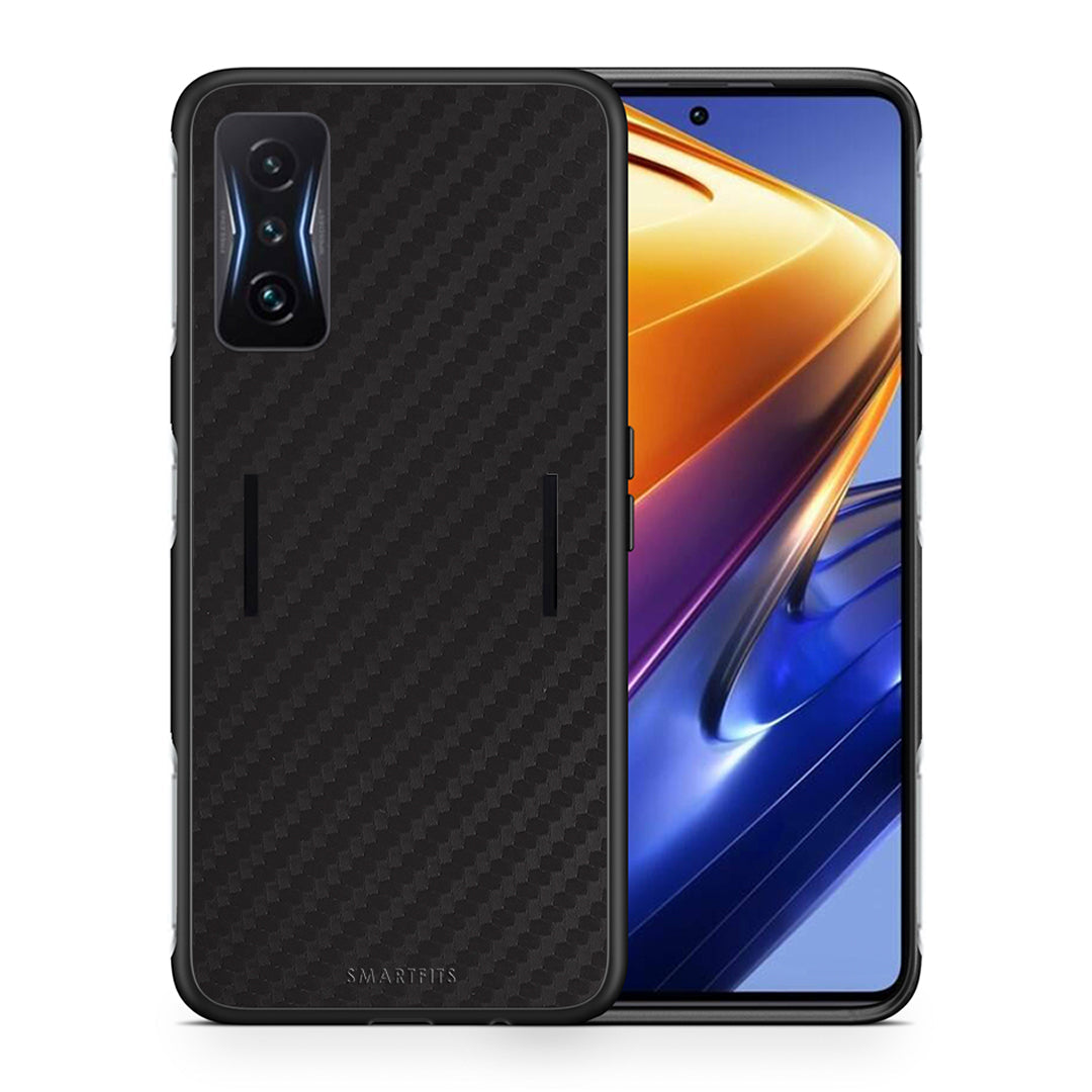 Θήκη Xiaomi Poco F4 GT Black Carbon από τη Smartfits με σχέδιο στο πίσω μέρος και μαύρο περίβλημα | Xiaomi Poco F4 GT Black Carbon case with colorful back and black bezels