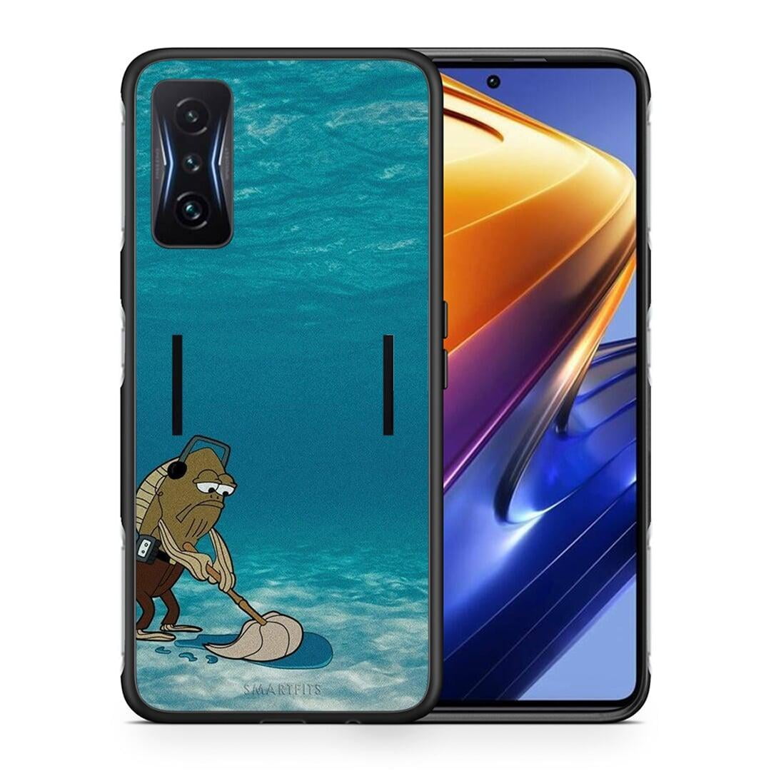 Θήκη Xiaomi Poco F4 GT Clean The Ocean από τη Smartfits με σχέδιο στο πίσω μέρος και μαύρο περίβλημα | Xiaomi Poco F4 GT Clean The Ocean case with colorful back and black bezels