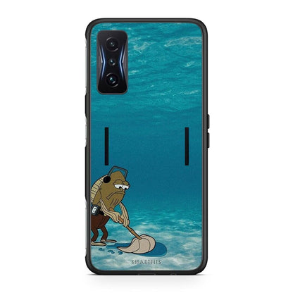 Xiaomi Poco F4 GT Clean The Ocean Θήκη από τη Smartfits με σχέδιο στο πίσω μέρος και μαύρο περίβλημα | Smartphone case with colorful back and black bezels by Smartfits