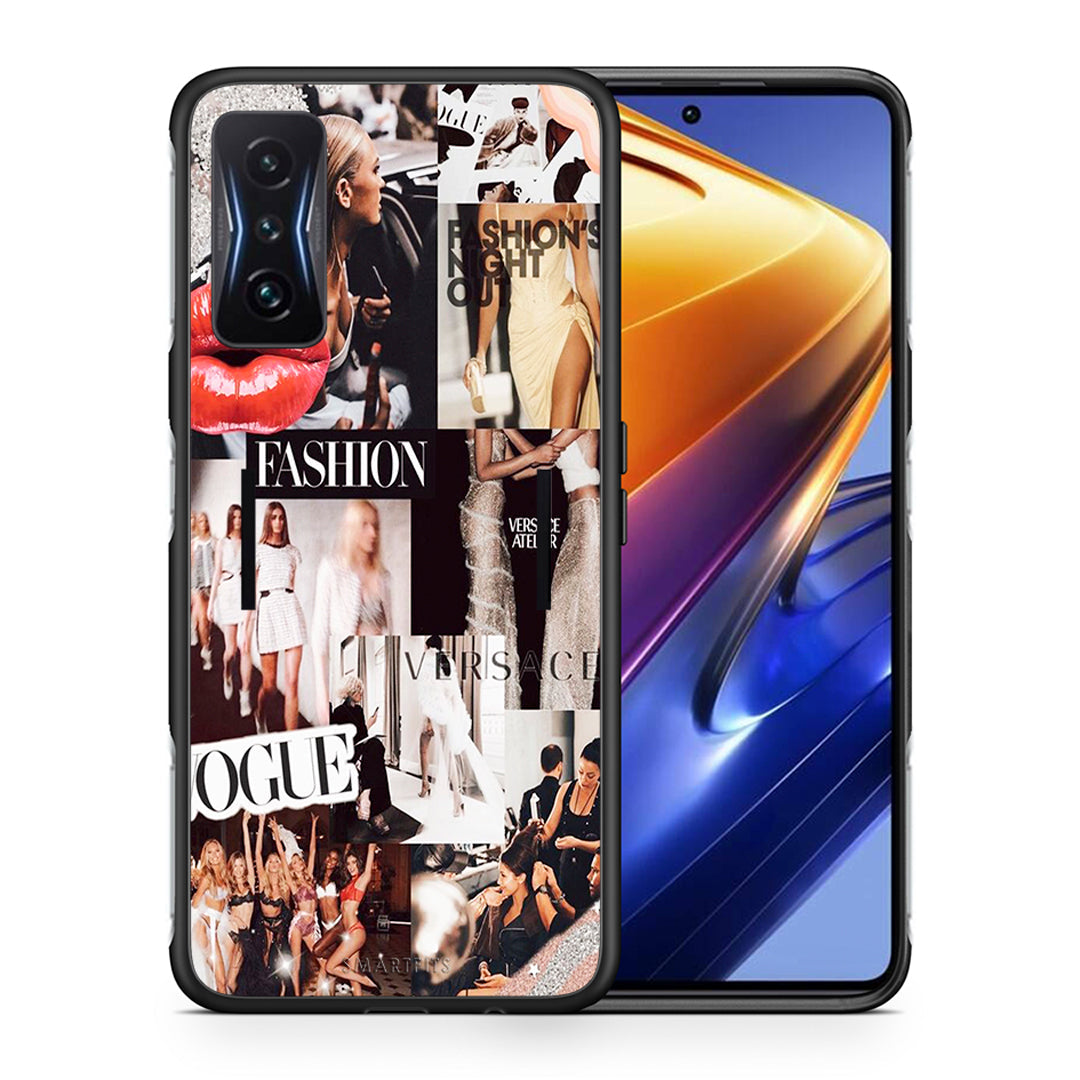 Θήκη Αγίου Βαλεντίνου Xiaomi Poco F4 GT Collage Fashion από τη Smartfits με σχέδιο στο πίσω μέρος και μαύρο περίβλημα | Xiaomi Poco F4 GT Collage Fashion case with colorful back and black bezels