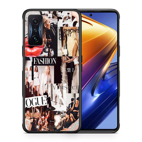 Θήκη Αγίου Βαλεντίνου Xiaomi Poco F4 GT Collage Fashion από τη Smartfits με σχέδιο στο πίσω μέρος και μαύρο περίβλημα | Xiaomi Poco F4 GT Collage Fashion case with colorful back and black bezels