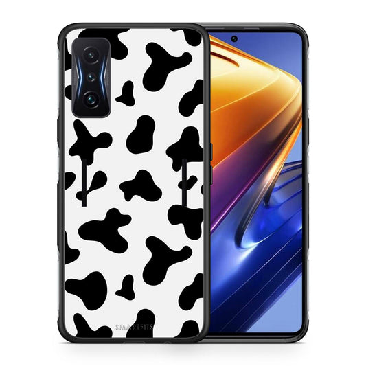 Θήκη Xiaomi Poco F4 GT Cow Print από τη Smartfits με σχέδιο στο πίσω μέρος και μαύρο περίβλημα | Xiaomi Poco F4 GT Cow Print case with colorful back and black bezels