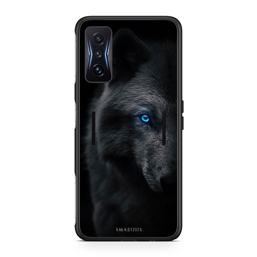Xiaomi Poco F4 GT Dark Wolf θήκη από τη Smartfits με σχέδιο στο πίσω μέρος και μαύρο περίβλημα | Smartphone case with colorful back and black bezels by Smartfits