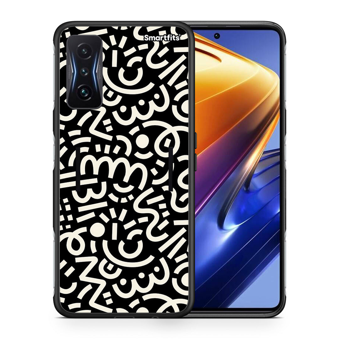 Θήκη Xiaomi Poco F4 GT Doodle Art από τη Smartfits με σχέδιο στο πίσω μέρος και μαύρο περίβλημα | Xiaomi Poco F4 GT Doodle Art case with colorful back and black bezels