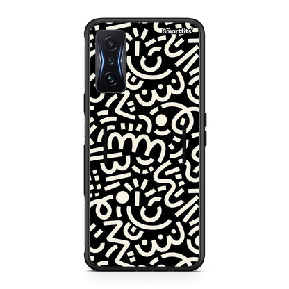 Xiaomi Poco F4 GT Doodle Art θήκη από τη Smartfits με σχέδιο στο πίσω μέρος και μαύρο περίβλημα | Smartphone case with colorful back and black bezels by Smartfits