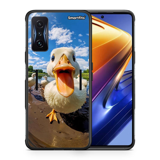 Θήκη Xiaomi Poco F4 GT Duck Face από τη Smartfits με σχέδιο στο πίσω μέρος και μαύρο περίβλημα | Xiaomi Poco F4 GT Duck Face case with colorful back and black bezels