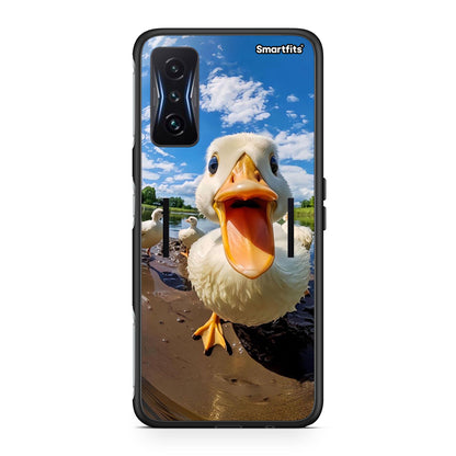 Xiaomi Poco F4 GT Duck Face θήκη από τη Smartfits με σχέδιο στο πίσω μέρος και μαύρο περίβλημα | Smartphone case with colorful back and black bezels by Smartfits