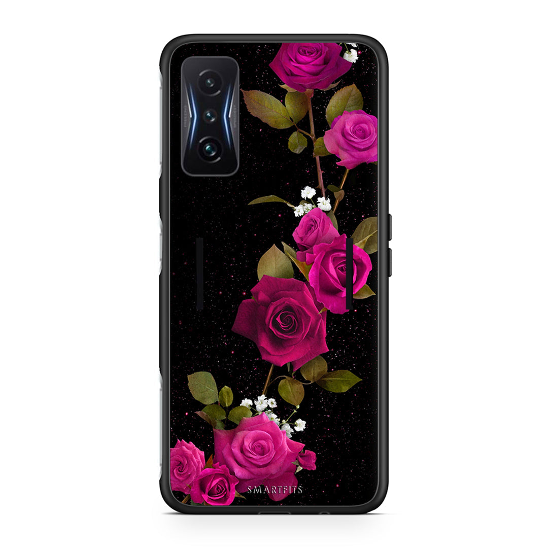 4 - Xiaomi Poco F4 GT Red Roses Flower case, cover, bumper