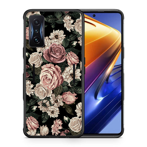 Θήκη Xiaomi Poco F4 GT Wild Roses Flower από τη Smartfits με σχέδιο στο πίσω μέρος και μαύρο περίβλημα | Xiaomi Poco F4 GT Wild Roses Flower case with colorful back and black bezels