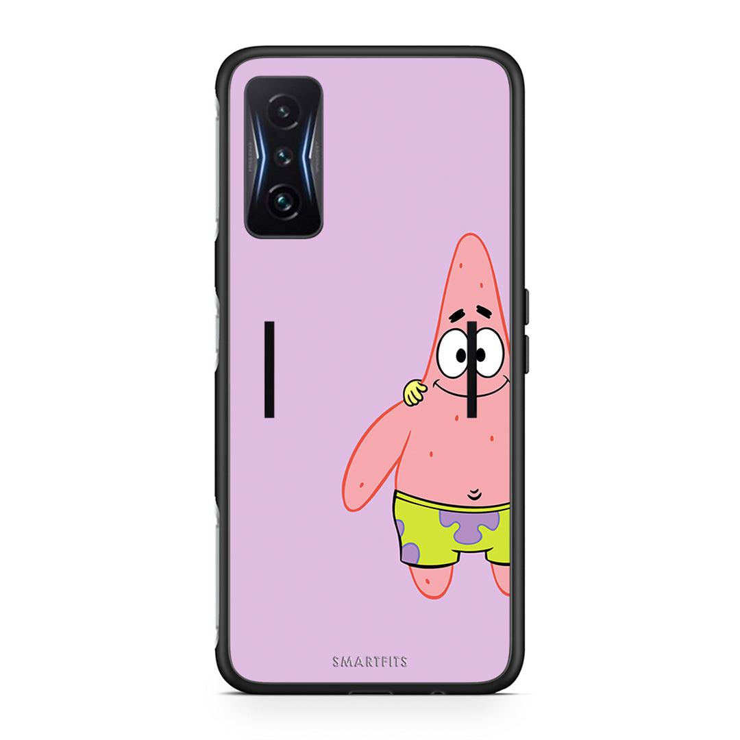 Xiaomi Poco F4 GT Friends Patrick θήκη από τη Smartfits με σχέδιο στο πίσω μέρος και μαύρο περίβλημα | Smartphone case with colorful back and black bezels by Smartfits