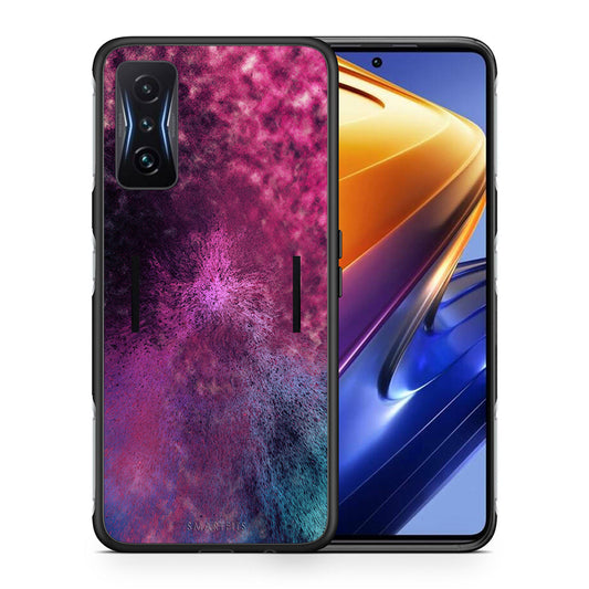 Θήκη Xiaomi Poco F4 GT Aurora Galaxy από τη Smartfits με σχέδιο στο πίσω μέρος και μαύρο περίβλημα | Xiaomi Poco F4 GT Aurora Galaxy case with colorful back and black bezels