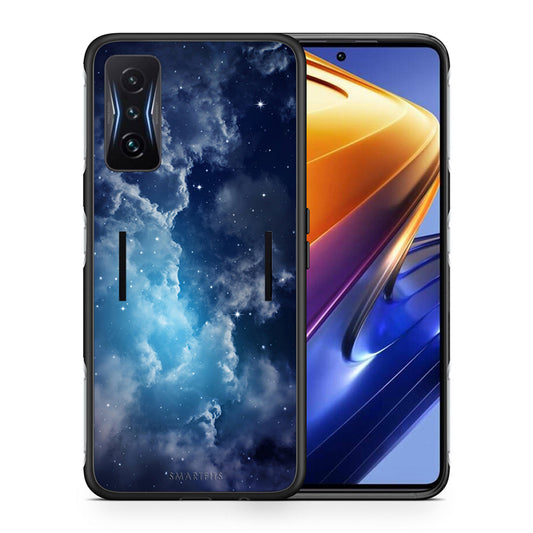 Θήκη Xiaomi Poco F4 GT Blue Sky Galaxy από τη Smartfits με σχέδιο στο πίσω μέρος και μαύρο περίβλημα | Xiaomi Poco F4 GT Blue Sky Galaxy case with colorful back and black bezels