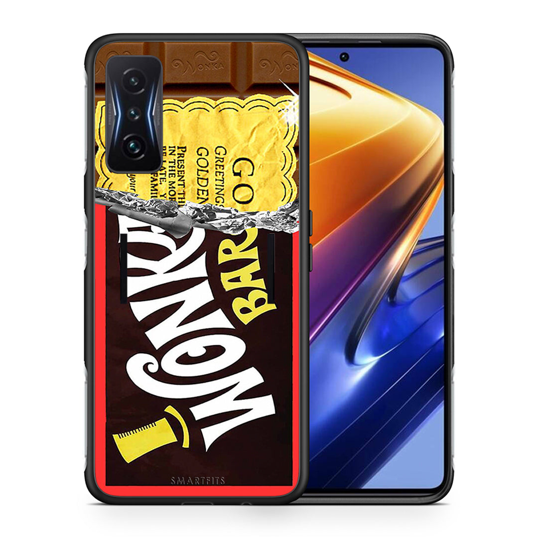 Θήκη Xiaomi Poco F4 GT Golden Ticket από τη Smartfits με σχέδιο στο πίσω μέρος και μαύρο περίβλημα | Xiaomi Poco F4 GT Golden Ticket case with colorful back and black bezels