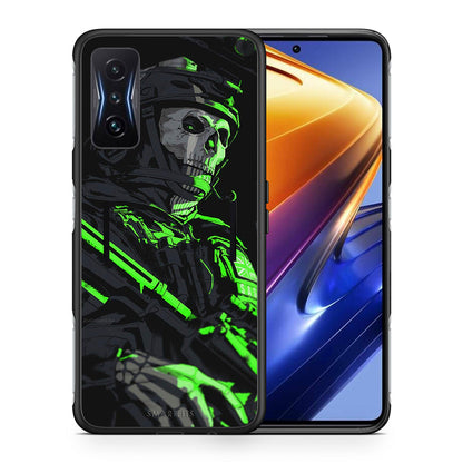 Θήκη Αγίου Βαλεντίνου Xiaomi Poco F4 GT Green Soldier από τη Smartfits με σχέδιο στο πίσω μέρος και μαύρο περίβλημα | Xiaomi Poco F4 GT Green Soldier case with colorful back and black bezels