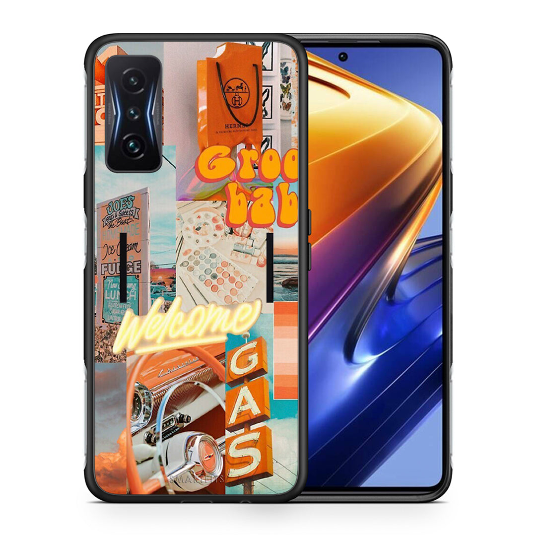 Θήκη Αγίου Βαλεντίνου Xiaomi Poco F4 GT Groovy Babe από τη Smartfits με σχέδιο στο πίσω μέρος και μαύρο περίβλημα | Xiaomi Poco F4 GT Groovy Babe case with colorful back and black bezels