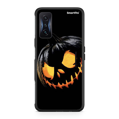 Xiaomi Poco F4 GT Halloween Scary Pumpkin θήκη από τη Smartfits με σχέδιο στο πίσω μέρος και μαύρο περίβλημα | Smartphone case with colorful back and black bezels by Smartfits