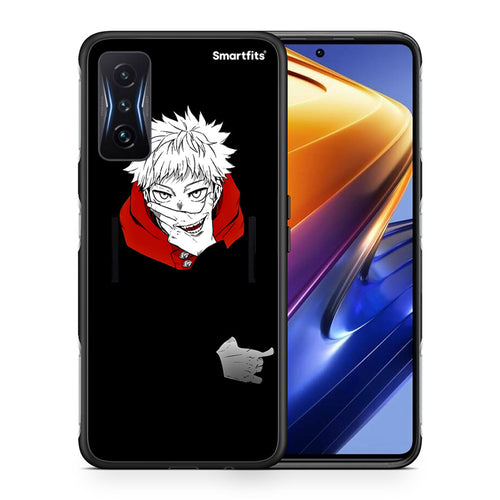 Θήκη Xiaomi Poco F4 GT Itadori Anime από τη Smartfits με σχέδιο στο πίσω μέρος και μαύρο περίβλημα | Xiaomi Poco F4 GT Itadori Anime case with colorful back and black bezels