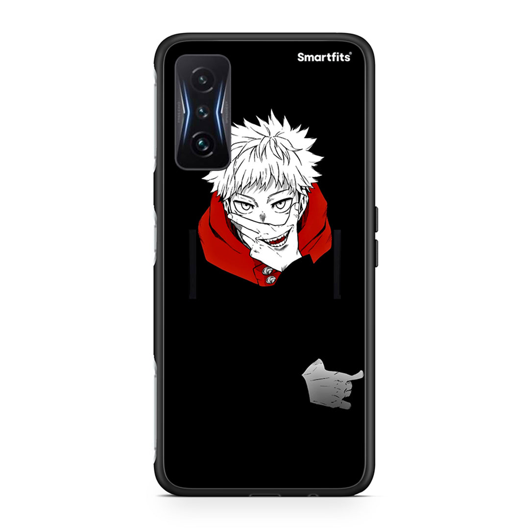 Xiaomi Poco F4 GT Itadori Anime θήκη από τη Smartfits με σχέδιο στο πίσω μέρος και μαύρο περίβλημα | Smartphone case with colorful back and black bezels by Smartfits
