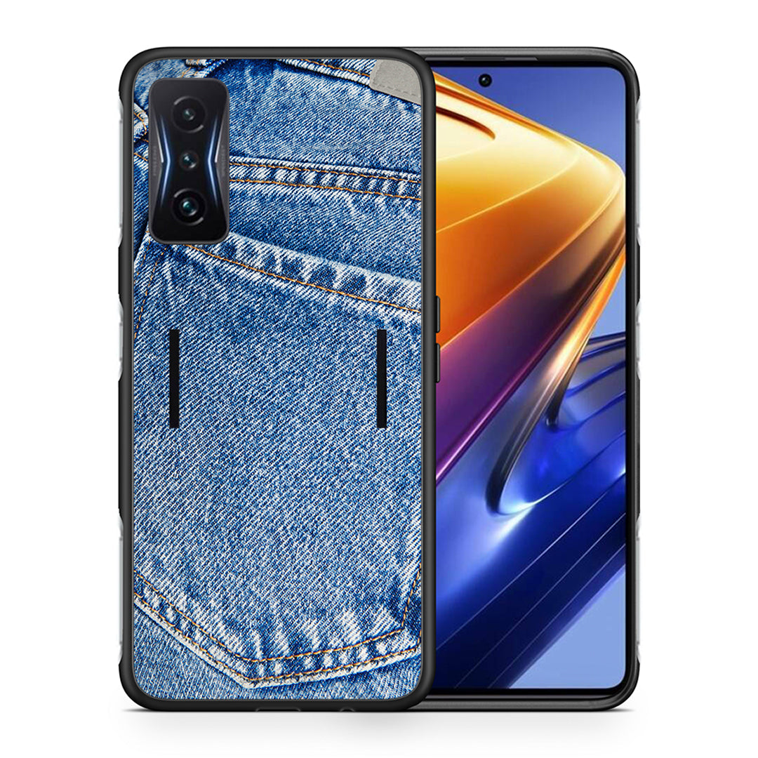 Θήκη Xiaomi Poco F4 GT Jeans Pocket από τη Smartfits με σχέδιο στο πίσω μέρος και μαύρο περίβλημα | Xiaomi Poco F4 GT Jeans Pocket case with colorful back and black bezels