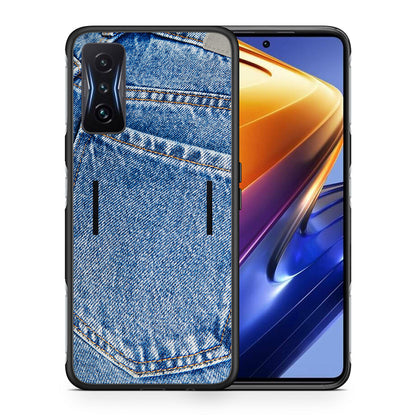Θήκη Xiaomi Poco F4 GT Jeans Pocket από τη Smartfits με σχέδιο στο πίσω μέρος και μαύρο περίβλημα | Xiaomi Poco F4 GT Jeans Pocket case with colorful back and black bezels