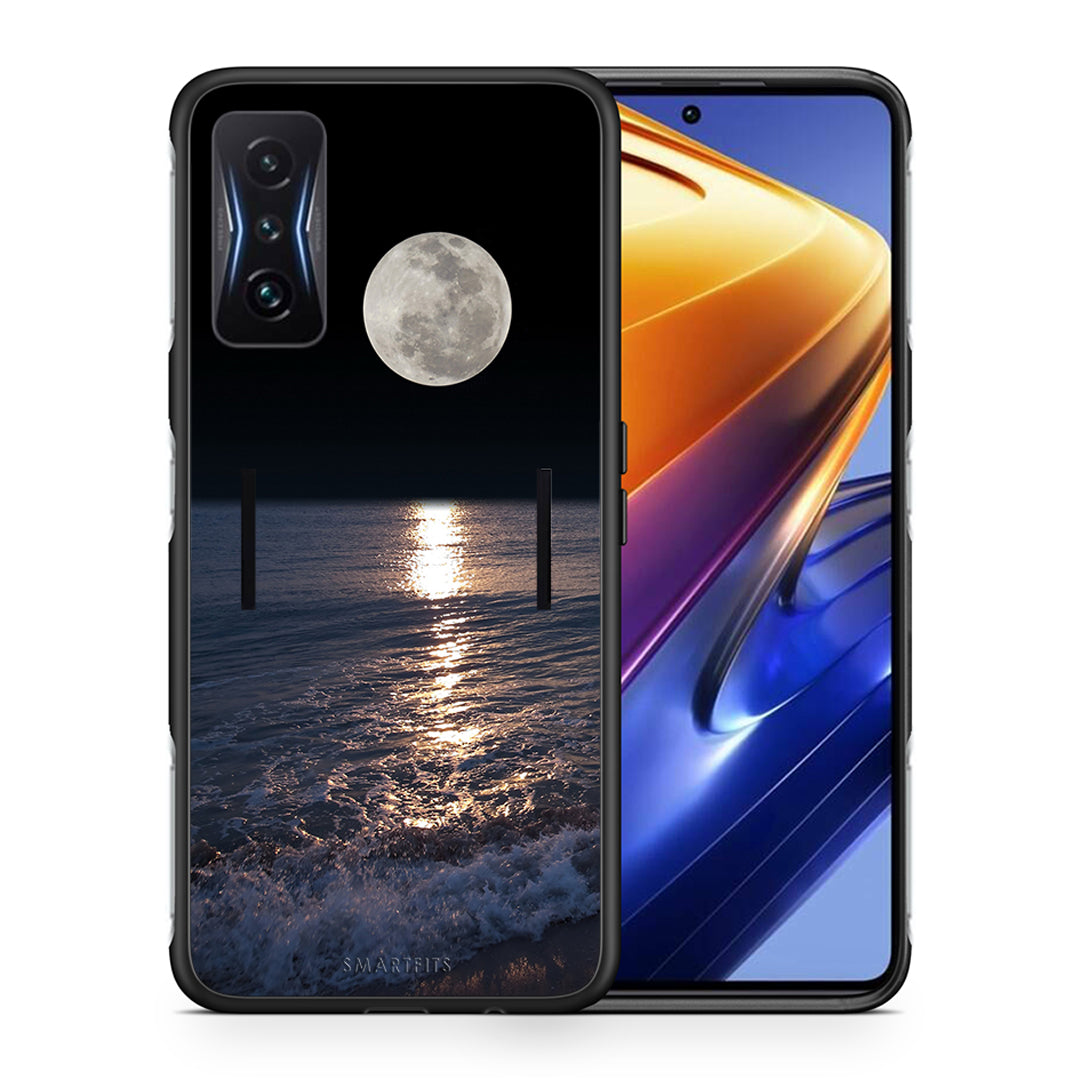 Θήκη Xiaomi Poco F4 GT Moon Landscape από τη Smartfits με σχέδιο στο πίσω μέρος και μαύρο περίβλημα | Xiaomi Poco F4 GT Moon Landscape case with colorful back and black bezels