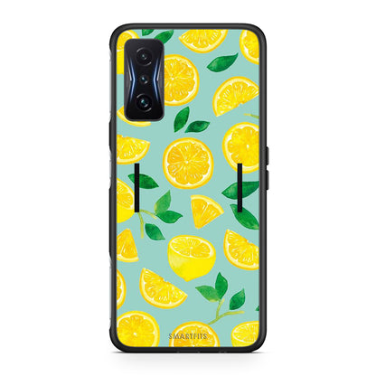 Xiaomi Poco F4 GT Lemons θήκη από τη Smartfits με σχέδιο στο πίσω μέρος και μαύρο περίβλημα | Smartphone case with colorful back and black bezels by Smartfits