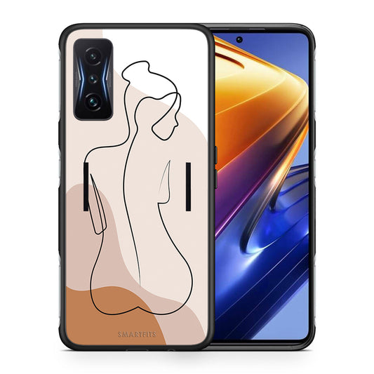 Θήκη Xiaomi Poco F4 GT LineArt Woman από τη Smartfits με σχέδιο στο πίσω μέρος και μαύρο περίβλημα | Xiaomi Poco F4 GT LineArt Woman case with colorful back and black bezels