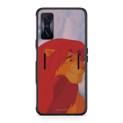 Xiaomi Poco F4 GT Lion Love 1 Θήκη Αγίου Βαλεντίνου από τη Smartfits με σχέδιο στο πίσω μέρος και μαύρο περίβλημα | Smartphone case with colorful back and black bezels by Smartfits