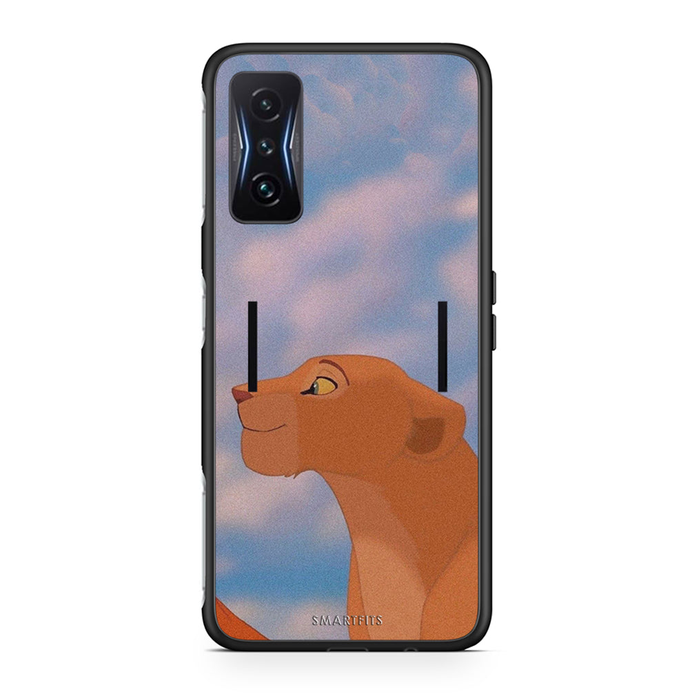 Xiaomi Poco F4 GT Lion Love 2 Θήκη Αγίου Βαλεντίνου από τη Smartfits με σχέδιο στο πίσω μέρος και μαύρο περίβλημα | Smartphone case with colorful back and black bezels by Smartfits