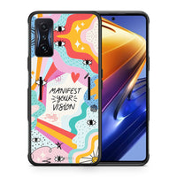 Thumbnail for Θήκη Xiaomi Poco F4 GT Manifest Your Vision από τη Smartfits με σχέδιο στο πίσω μέρος και μαύρο περίβλημα | Xiaomi Poco F4 GT Manifest Your Vision case with colorful back and black bezels