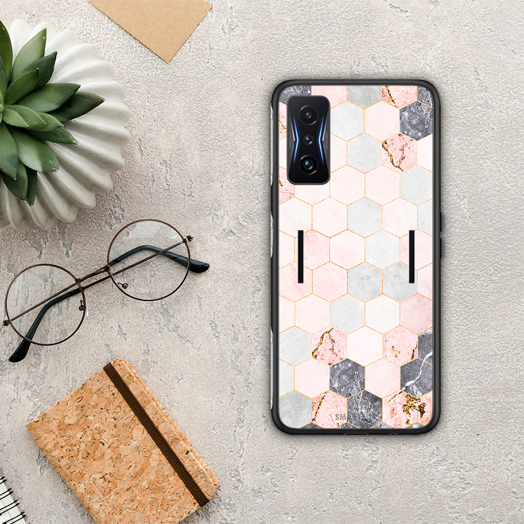 Marble Hexagon Pink - Xiaomi Poco F4 GT θήκη