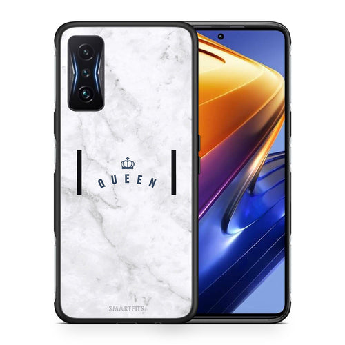 Θήκη Xiaomi Poco F4 GT Queen Marble από τη Smartfits με σχέδιο στο πίσω μέρος και μαύρο περίβλημα | Xiaomi Poco F4 GT Queen Marble case with colorful back and black bezels