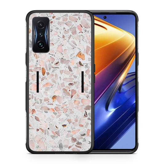 Θήκη Xiaomi Poco F4 GT Marble Terrazzo από τη Smartfits με σχέδιο στο πίσω μέρος και μαύρο περίβλημα | Xiaomi Poco F4 GT Marble Terrazzo case with colorful back and black bezels