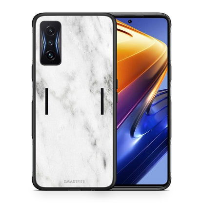 Θήκη Xiaomi Poco F4 GT White Marble από τη Smartfits με σχέδιο στο πίσω μέρος και μαύρο περίβλημα | Xiaomi Poco F4 GT White Marble case with colorful back and black bezels